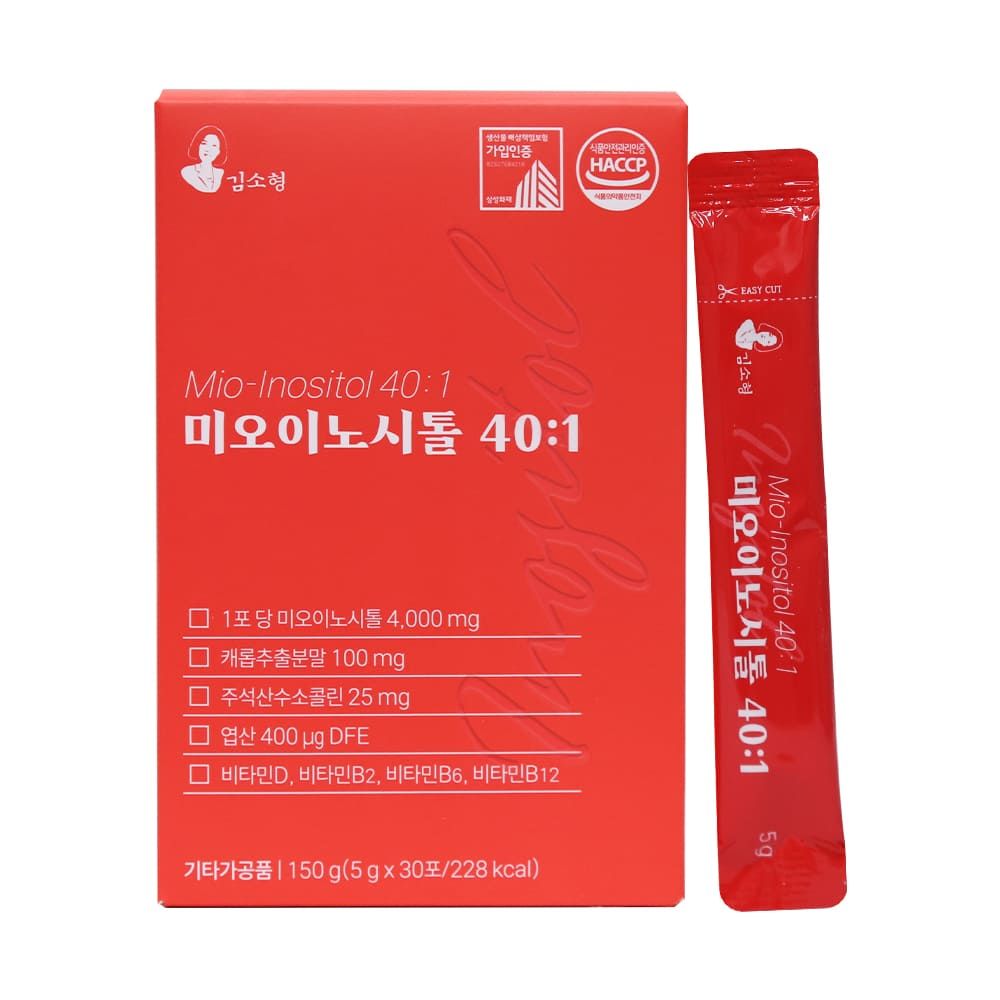 Kim Sohyeong Bổ Sung Myo Inositol 40:1 Cao Cấp Thanh 5g 30 Gói _ Sản Xuất Tại Hàn Quốc